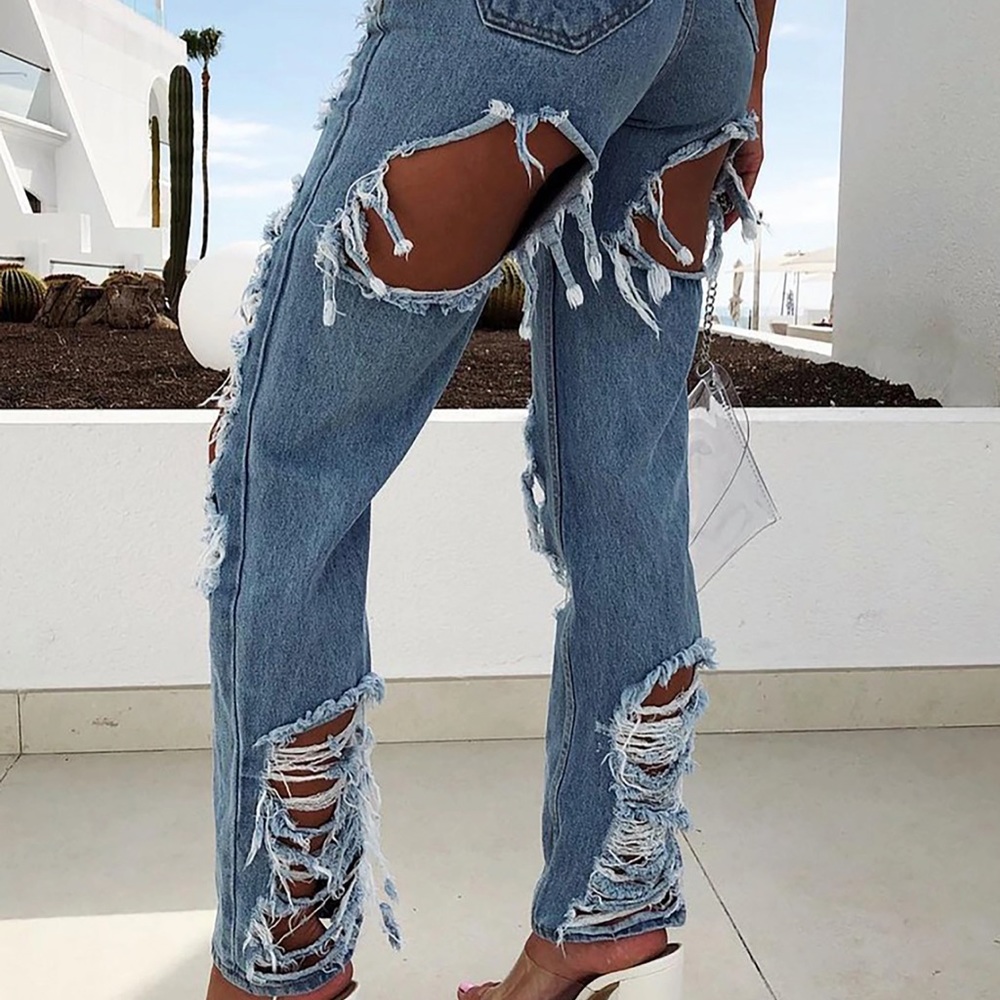 Fashion nova - With Just A Look Boyfriend Jeans - Medium Blue Wash